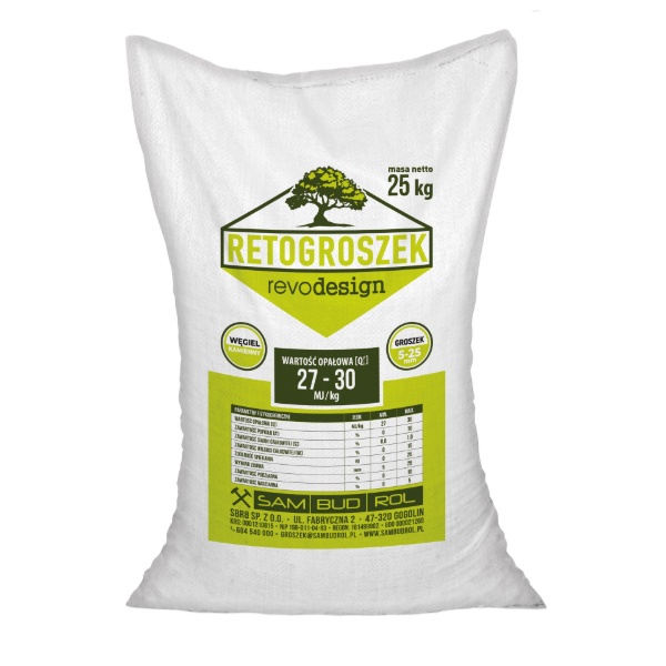 Obrazek RETOGROSZEK REVODESIGN - Węgiel Groszek 5-25 wor.25kg